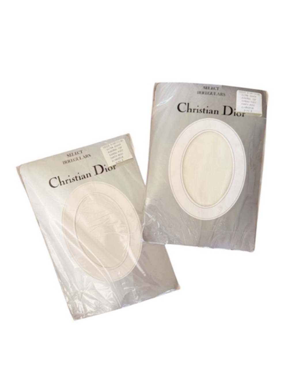 Christian Dior Vintage Pantyhose Select Irregulars Sheer Size 2 Set of 2